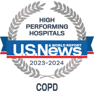 Rated High Performing by U.S. News & World Report for care in COPD