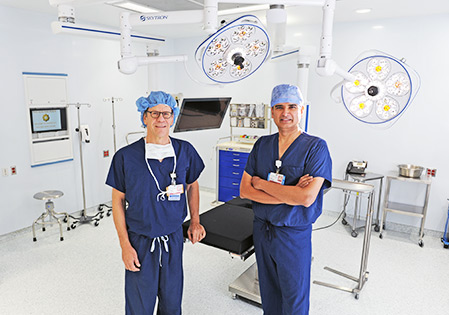 South Nassau Opens Two New Modernized Surgical Suites: Jonathan E. Singer, MD, chairman of the Department of Anesthesiology; Rajiv Datta, MD, chairman of the Department of Surgery and medical director of Gertrude & Louis Feil Cancer Center